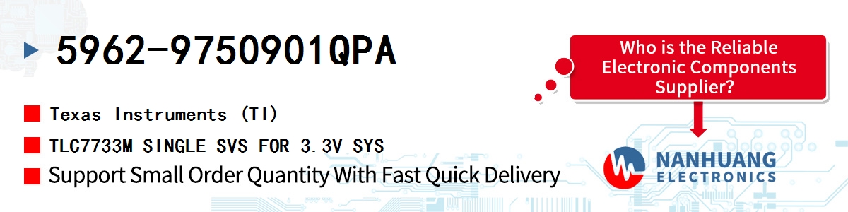 5962-9750901QPA TI TLC7733M SINGLE SVS FOR 3.3V SYS