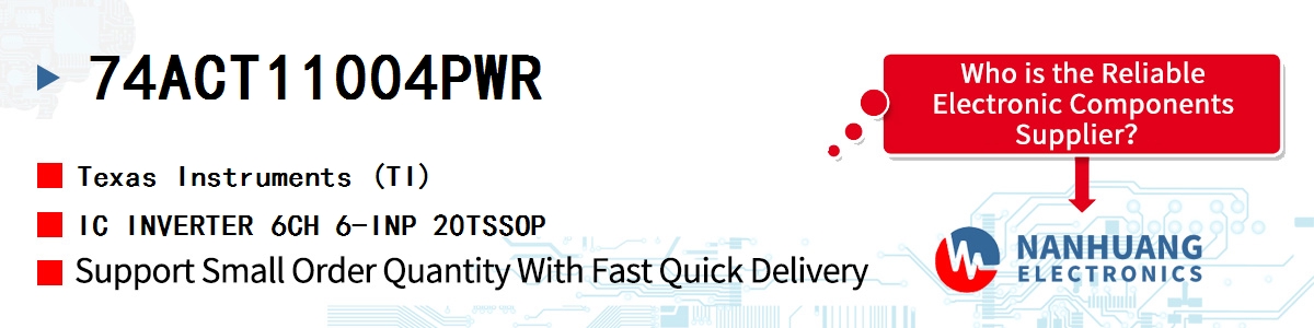 74ACT11004PWR TI IC INVERTER 6CH 6-INP 20TSSOP