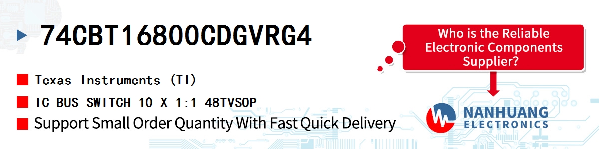 74CBT16800CDGVRG4 TI IC BUS SWITCH 10 X 1:1 48TVSOP
