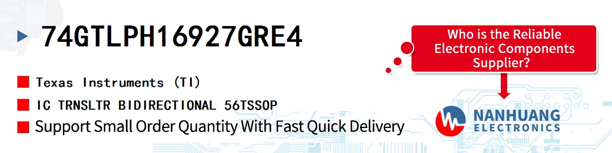 74GTLPH16927GRE4 TI IC TRNSLTR BIDIRECTIONAL 56TSSOP