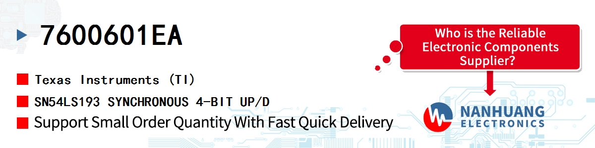 7600601EA TI SN54LS193 SYNCHRONOUS 4-BIT UP/D