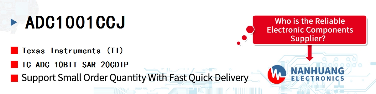 ADC1001CCJ TI IC ADC 10BIT SAR 20CDIP