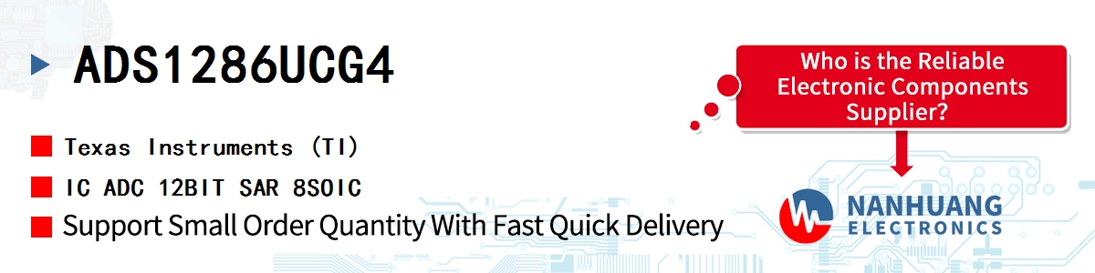 ADS1286UCG4 TI IC ADC 12BIT SAR 8SOIC