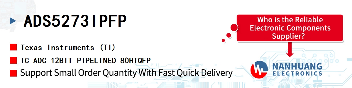 ADS5273IPFP TI IC ADC 12BIT PIPELINED 80HTQFP