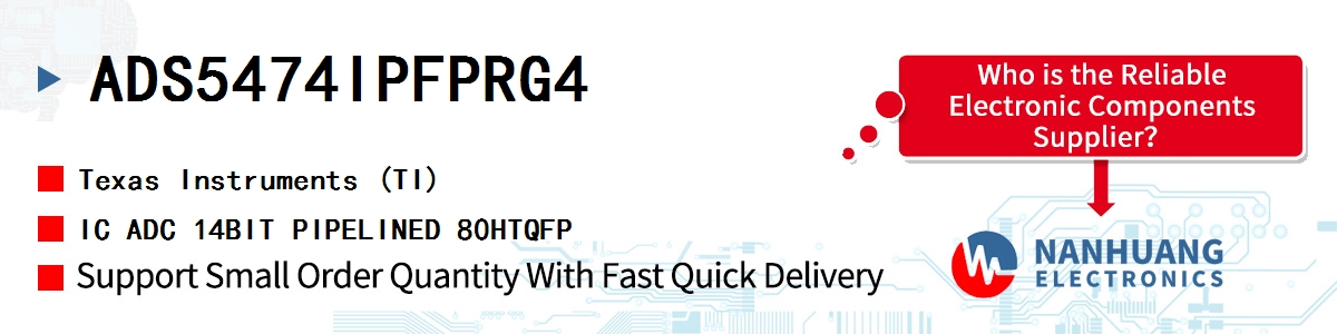ADS5474IPFPRG4 TI IC ADC 14BIT PIPELINED 80HTQFP
