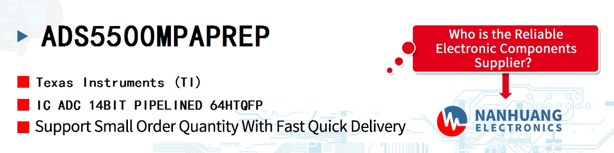 ADS5500MPAPREP TI IC ADC 14BIT PIPELINED 64HTQFP