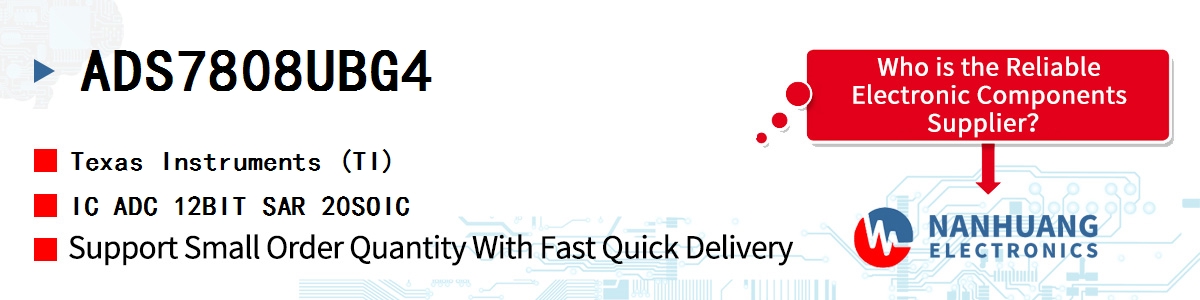 ADS7808UBG4 TI IC ADC 12BIT SAR 20SOIC