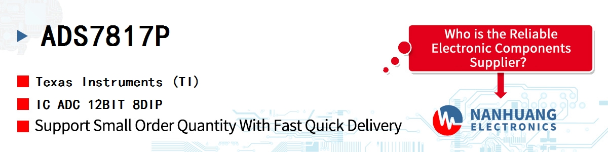 ADS7817P TI IC ADC 12BIT 8DIP