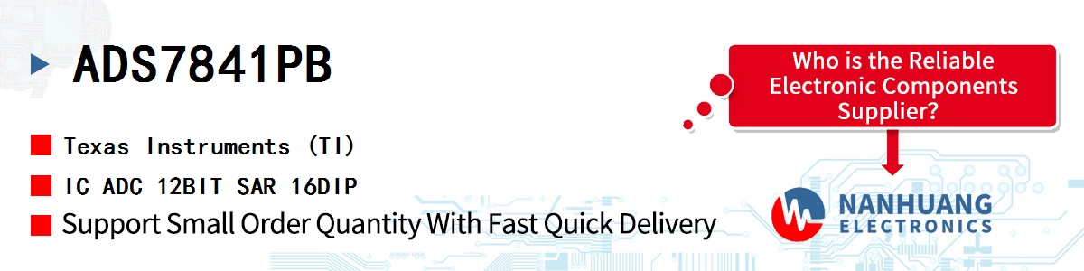 ADS7841PB TI IC ADC 12BIT SAR 16DIP