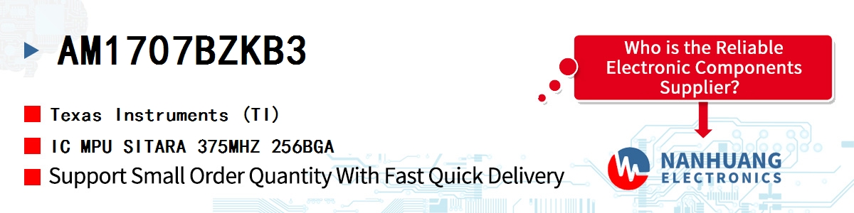 AM1707BZKB3 TI IC MPU SITARA 375MHZ 256BGA