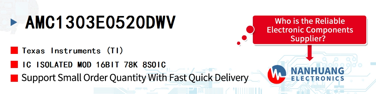 AMC1303E0520DWV TI IC ISOLATED MOD 16BIT 78K 8SOIC