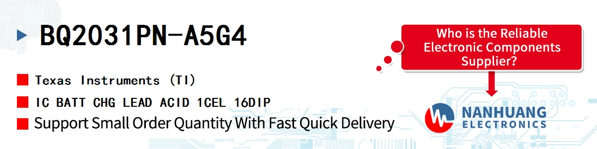 BQ2031PN-A5G4 TI IC BATT CHG LEAD ACID 1CEL 16DIP