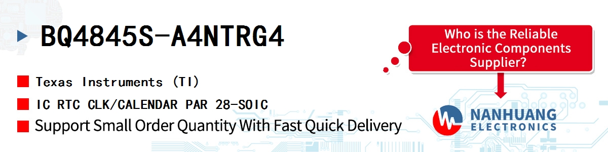 BQ4845S-A4NTRG4 TI IC RTC CLK/CALENDAR PAR 28-SOIC