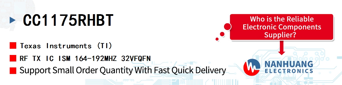 CC1175RHBT TI RF TX IC ISM 164-192MHZ 32VFQFN