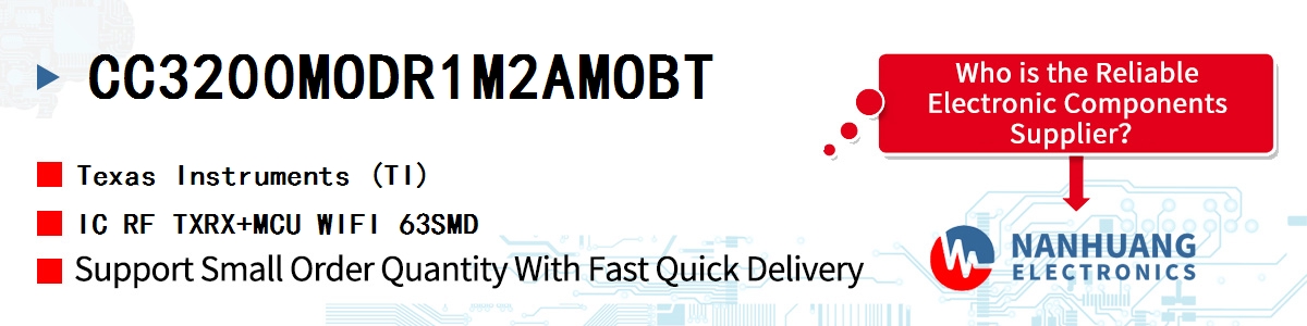 CC3200MODR1M2AMOBT TI IC RF TXRX+MCU WIFI 63SMD