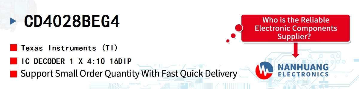 CD4028BEG4 TI IC DECODER 1 X 4:10 16DIP