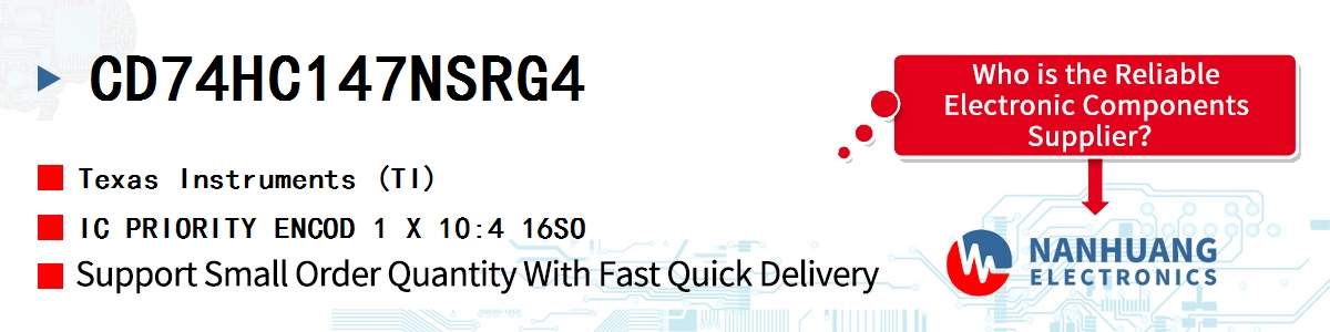 CD74HC147NSRG4 TI IC PRIORITY ENCOD 1 X 10:4 16SO