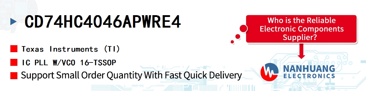 CD74HC4046APWRE4 TI IC PLL W/VCO 16-TSSOP