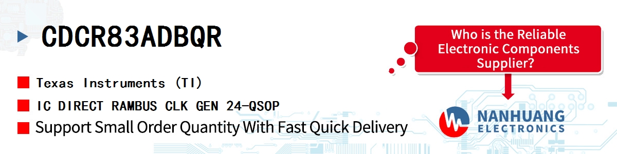 CDCR83ADBQR TI IC DIRECT RAMBUS CLK GEN 24-QSOP