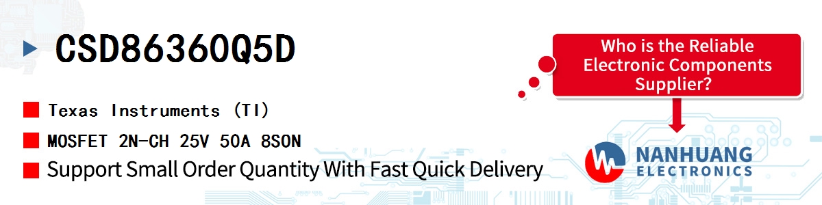 CSD86360Q5D TI MOSFET 2N-CH 25V 50A 8SON