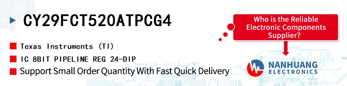 CY29FCT520ATPCG4 TI IC 8BIT PIPELINE REG 24-DIP