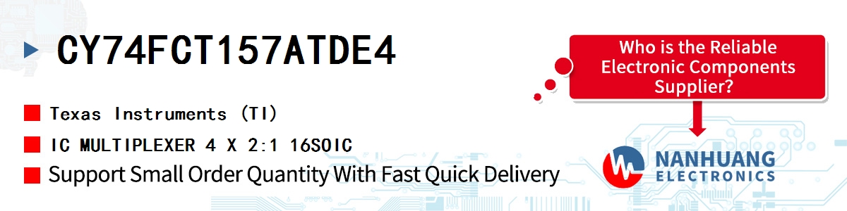 CY74FCT157ATDE4 TI IC MULTIPLEXER 4 X 2:1 16SOIC