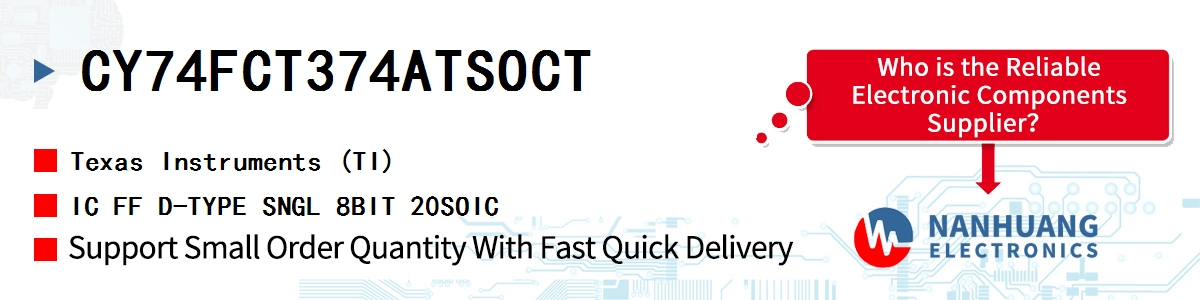 CY74FCT374ATSOCT TI IC FF D-TYPE SNGL 8BIT 20SOIC