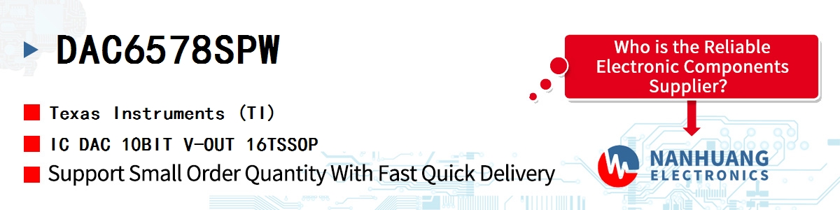 DAC6578SPW TI IC DAC 10BIT V-OUT 16TSSOP