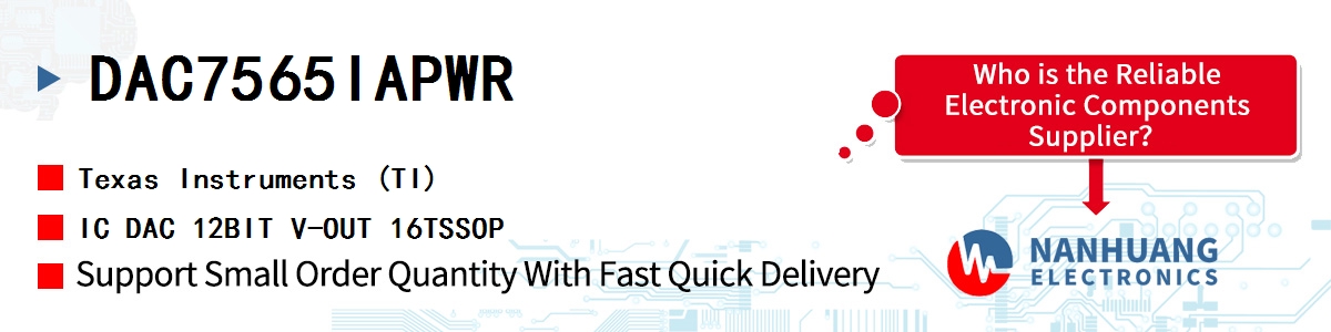 DAC7565IAPWR TI IC DAC 12BIT V-OUT 16TSSOP