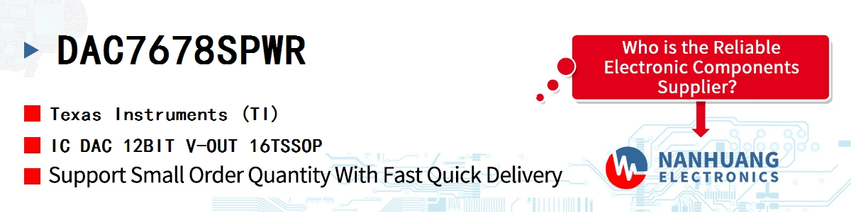 DAC7678SPWR TI IC DAC 12BIT V-OUT 16TSSOP