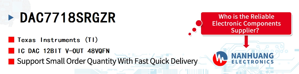 DAC7718SRGZR TI IC DAC 12BIT V-OUT 48VQFN