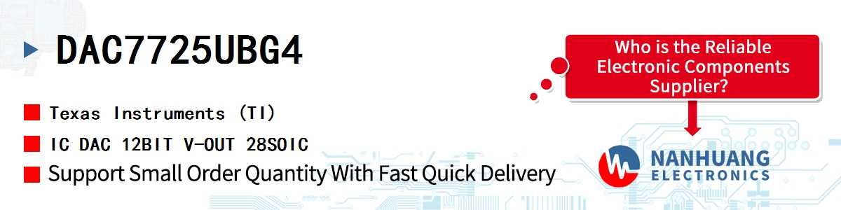 DAC7725UBG4 TI IC DAC 12BIT V-OUT 28SOIC