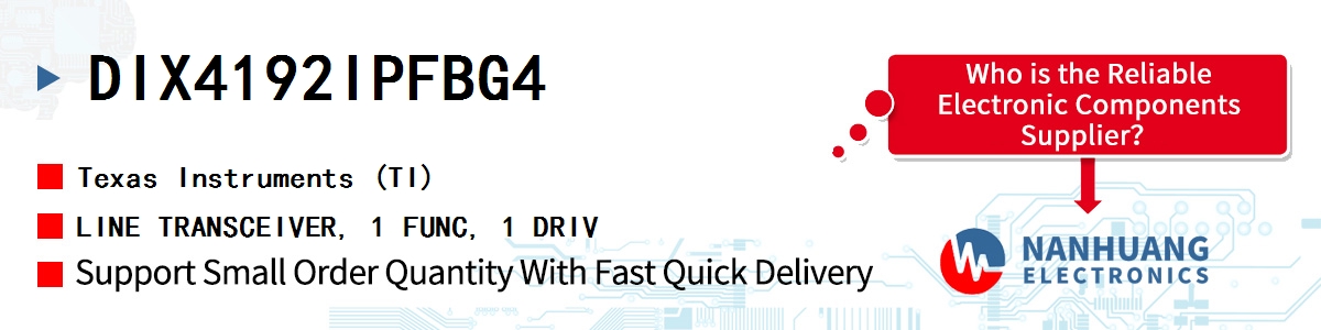 DIX4192IPFBG4 TI LINE TRANSCEIVER, 1 FUNC, 1 DRIV