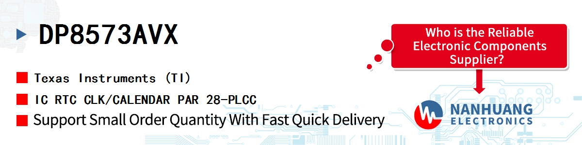 DP8573AVX TI IC RTC CLK/CALENDAR PAR 28-PLCC