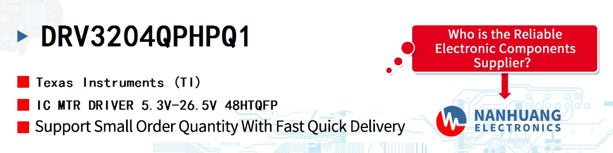 DRV3204QPHPQ1 TI IC MTR DRIVER 5.3V-26.5V 48HTQFP