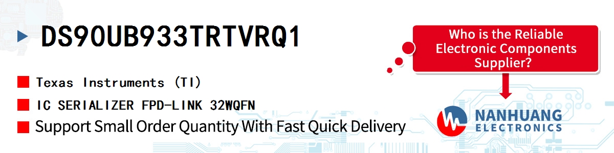 DS90UB933TRTVRQ1 TI IC SERIALIZER FPD-LINK 32WQFN