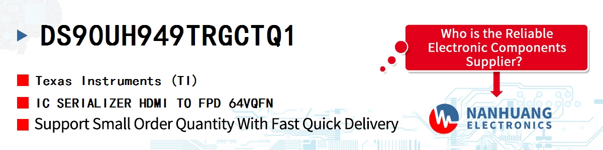 DS90UH949TRGCTQ1 TI IC SERIALIZER HDMI TO FPD 64VQFN