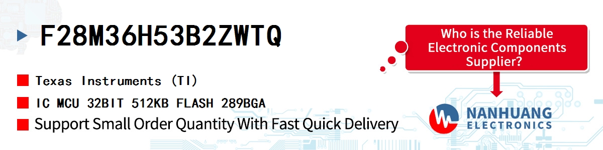 F28M36H53B2ZWTQ TI IC MCU 32BIT 512KB FLASH 289BGA