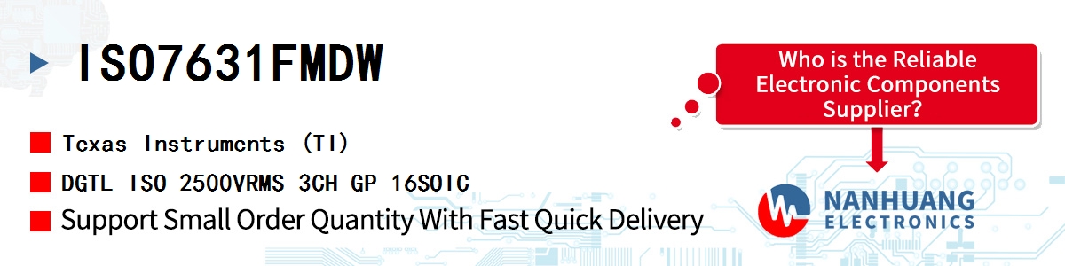 ISO7631FMDW TI DGTL ISO 2500VRMS 3CH GP 16SOIC