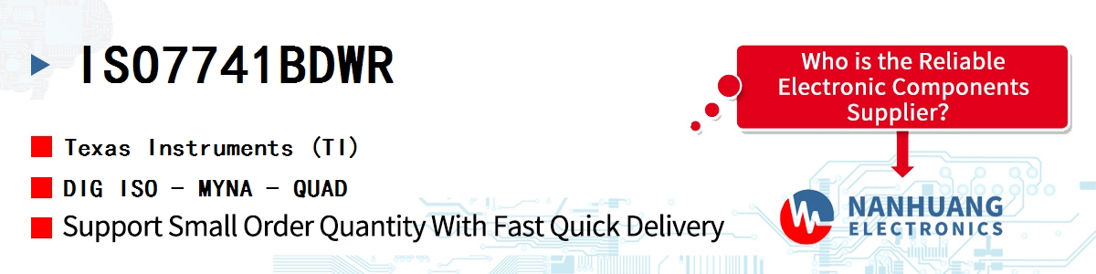 ISO7741BDWR TI DIG ISO - MYNA - QUAD