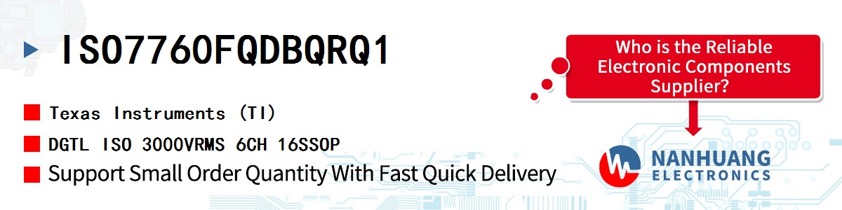 ISO7760FQDBQRQ1 TI DGTL ISO 3000VRMS 6CH 16SSOP