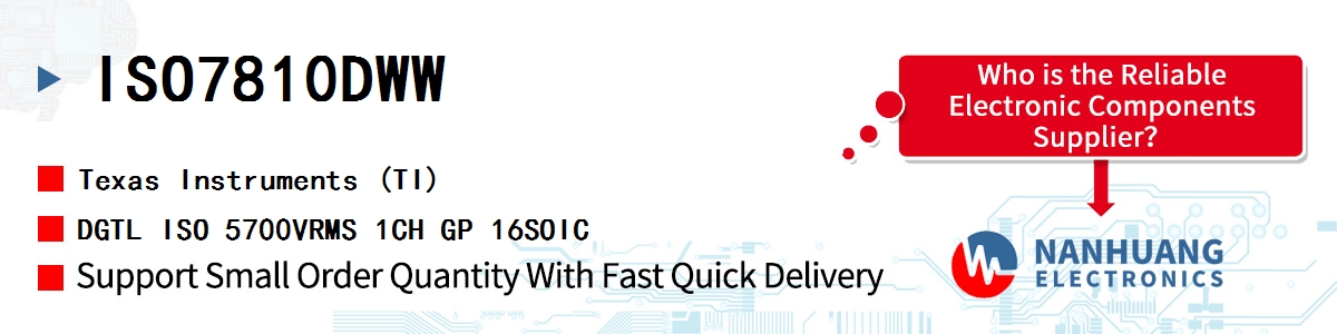 ISO7810DWW TI DGTL ISO 5700VRMS 1CH GP 16SOIC