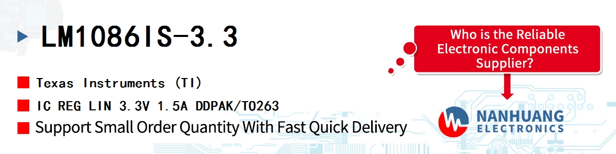 LM1086IS-3.3 TI IC REG LIN 3.3V 1.5A DDPAK/TO263