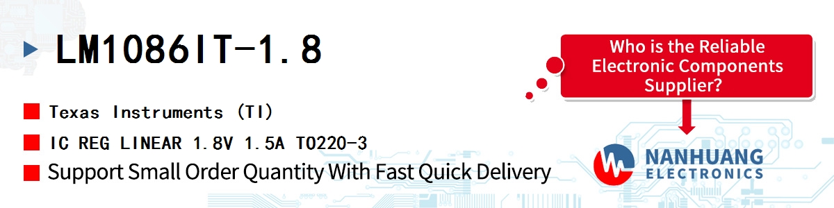 LM1086IT-1.8 TI IC REG LINEAR 1.8V 1.5A TO220-3