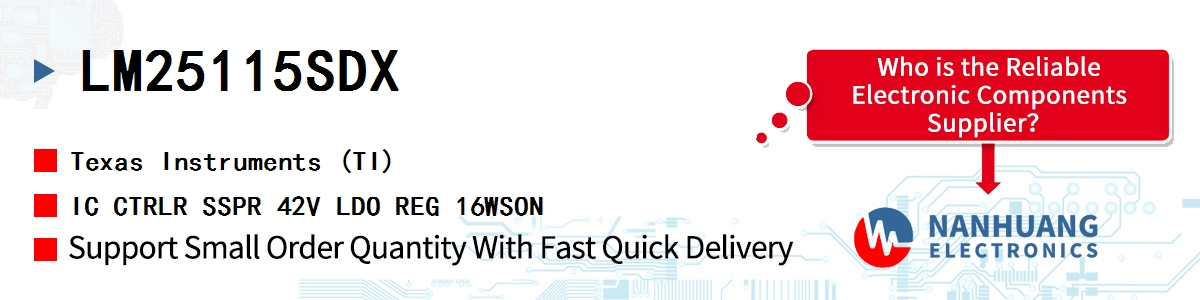 LM25115SDX TI IC CTRLR SSPR 42V LDO REG 16WSON