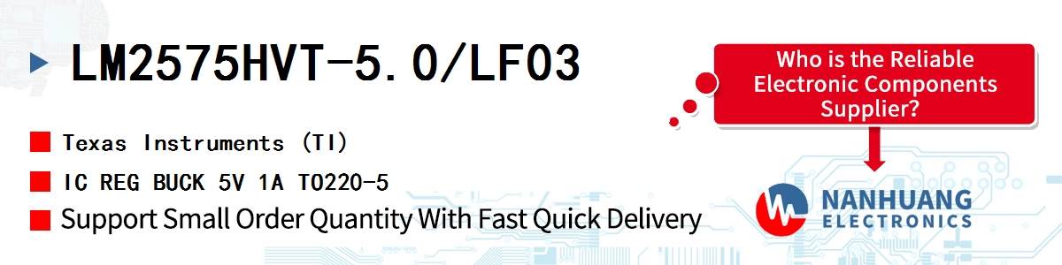 LM2575HVT-5.0/LF03 TI IC REG BUCK 5V 1A TO220-5