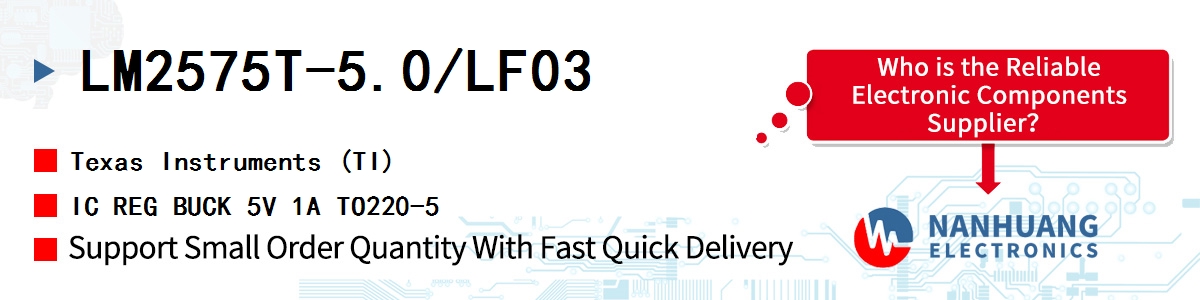 LM2575T-5.0/LF03 TI IC REG BUCK 5V 1A TO220-5