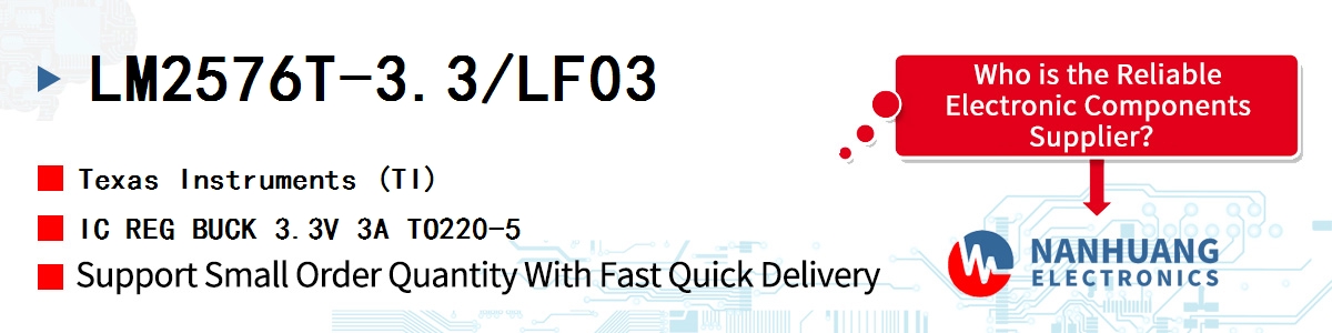 LM2576T-3.3/LF03 TI IC REG BUCK 3.3V 3A TO220-5