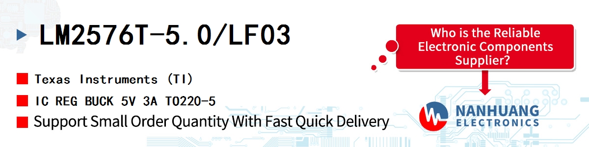LM2576T-5.0/LF03 TI IC REG BUCK 5V 3A TO220-5