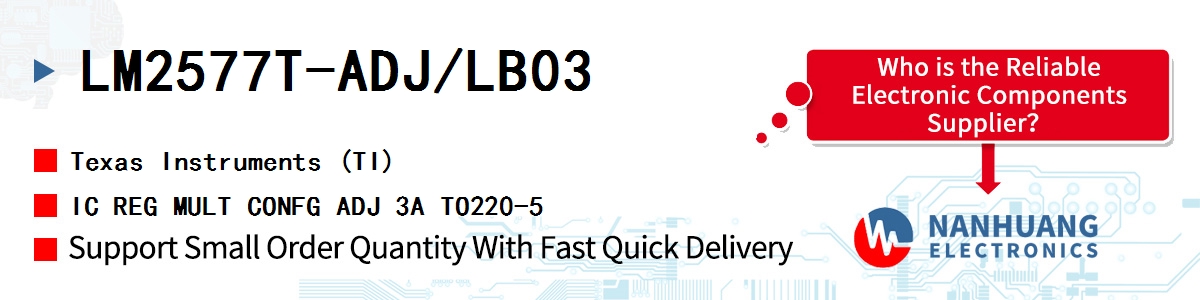 LM2577T-ADJ/LB03 TI IC REG MULT CONFG ADJ 3A TO220-5